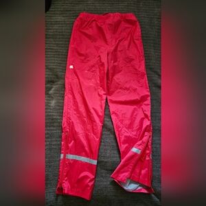 L.L. Bean Red Track Pants with Reflective Stripes